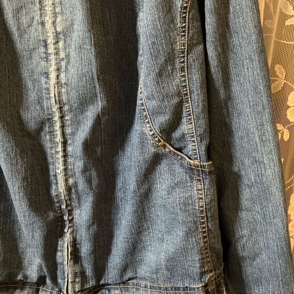 Essentials Blue Denim Jacket size 26 / 28 w - Picture 2 of 6